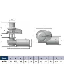 Anchor windlass lofran's project 1500 1500w/12 or 24v in bronc