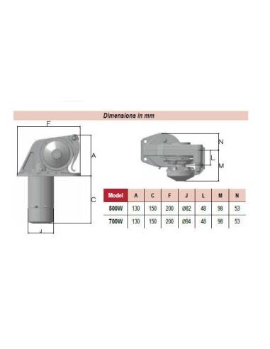 Anchor windlass lofrans' gold mod 500w/12v 6mm...