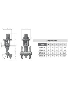Bow thruster ct225 hyd 11cc duo compo ø250 12/24v