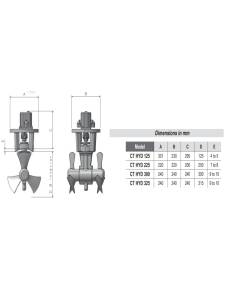 Propulseur d'étrave ct225 hyd 11cc duo compo ø250 12/24v