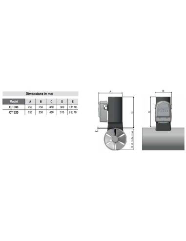 Helice proa thruster ct300 elec duo classic 24v...