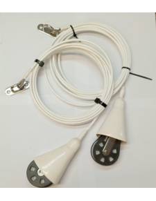 Barton juego poleas simple con cable para lazyjacks 6 mts
