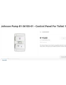 Johnson Pump  Panel de control para inodoro de 12 V /24 V