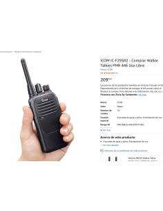 ICOM IC-F29SR2  Walkie Talkies PMR 446 Uso Libre +... 2