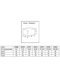 Cover outboard motor aprx 2-5cv 40x27x35 2