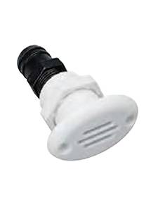 Straight round plastic vent bl.