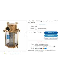 Filtro PERKO Entrada Agua Colador Bronce Tubo Size1”