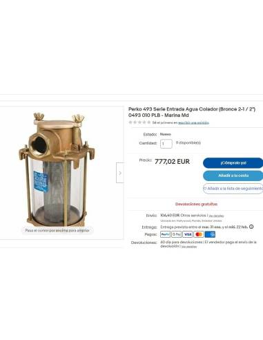 Filtre à eau PERKO 500-010 PLB
