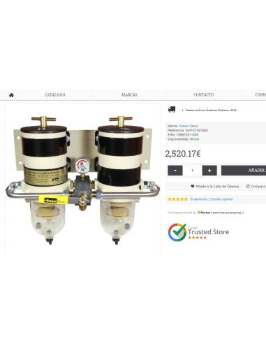 Kit filtro separador agua Racor 75900FHX  outlet