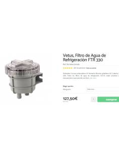Filtro agua VETUS FTR 330/16 mm