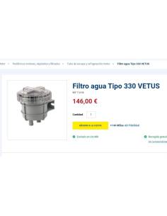 Filtro agua Tipo FTR330 VETUS 16mm