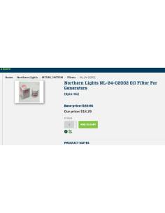 Luci del Nord 24-02002 Filtro olio per generatori 2