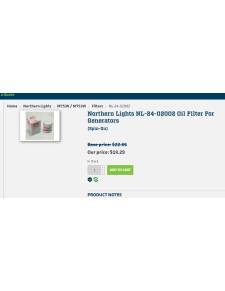 Northern Lights 24-02002 Oil Filter For Generators