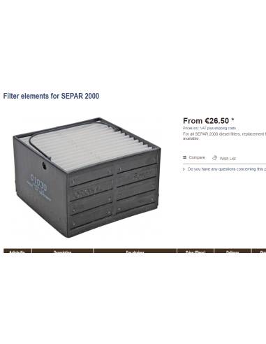Filter separ filter SWK 5/50 00530/50