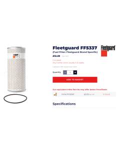 Fleetguard FF5337 filtro 2