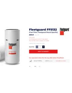 Fleetguard FF5132 Fuel Filter: Fleetguard Brand SPECIFIC 2