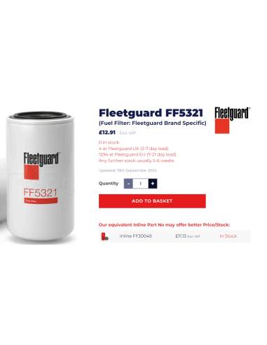 Fleetguard FF5321 fuel filter