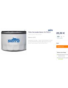 Filtro de aceite Sierra 18-7915-1