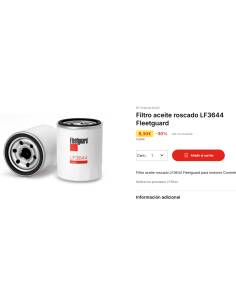 Fleetguard filter LF3644 Filter oil threaded 2