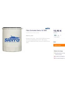 Filtro de aceite Sierra 18-7895