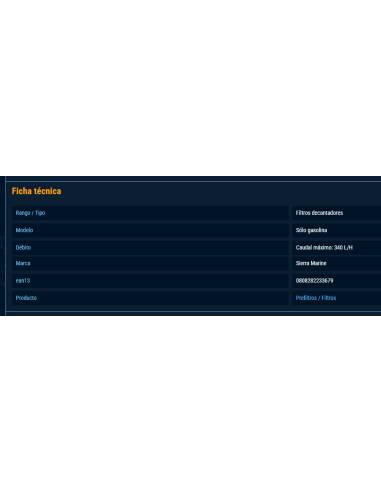 Sierra Marine 18-7852-1 prefiltro separador de...