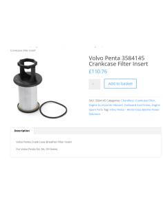 Volvo penta Filtro de cárter 3584145 2