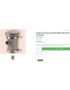 Vetus Filtro de agua de refrigeración Vetus tipo FTR132063 2