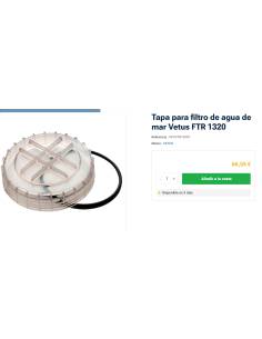 Vetus Tapa para filtro de agua de mar Vetus FTR 1320 2