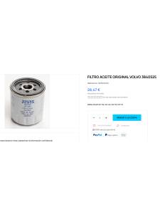 Volvo Penta filtro aceite 3840525
