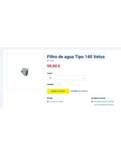 Vetus Filtro de agua Tipo 140 Vetus caudal 50 2