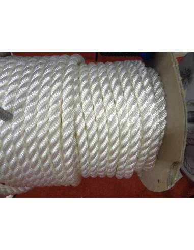 Anchor rope 3 strands d18mm white