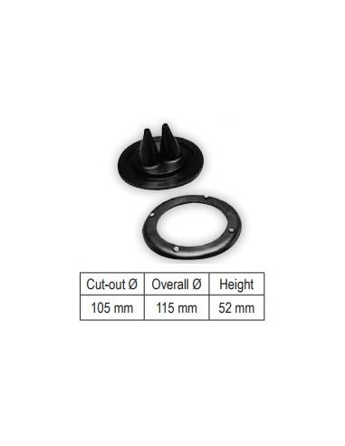 Double step black ring rubber bellows