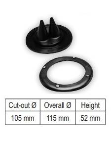 Double step black ring rubber bellows