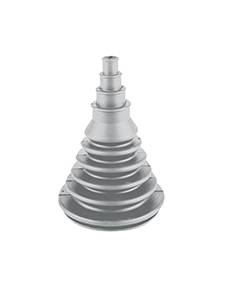 Large recessed rubber bellows