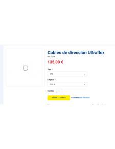 Ultraflex Cables de dirección M58  L 3650mm  12´