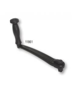 Locking aluminum winch handle with handle