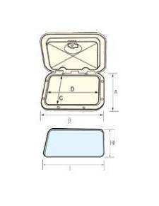 Registro top 460x510mm satinado
