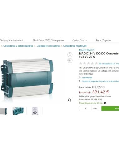 Convertitore MASTERVOLT DC/DC 24/12-20A