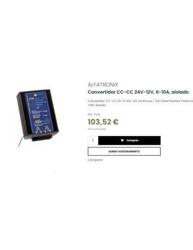 Convertitore Alphatronix 24-12v