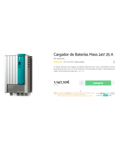 Chargeur de Batteries Masse 24V 25 A