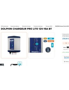 Dolphin Cargador de baterías Pro lite de 12V y 15A con 2... 2