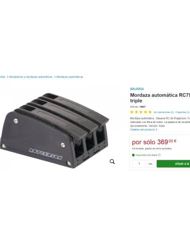 Rutgerson RC750 mordaza triple cabo 8/12mm