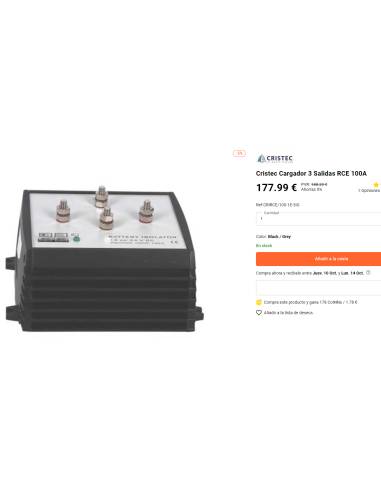 Cristec Cargador 3 Salidas RCE 100A