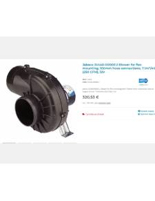 Jabsco 35440-0000, estractor sala maquinas tubo 4 pulgadas, 12 voltios