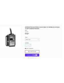 Interruptor electrónico Quick EBSN 15 p/bomba de achique - 15 Amp