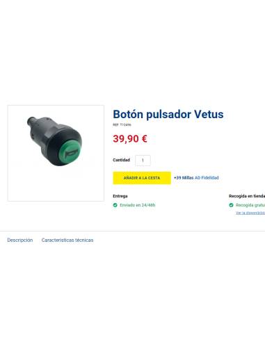 Botón pulsador Vetus CLAXON