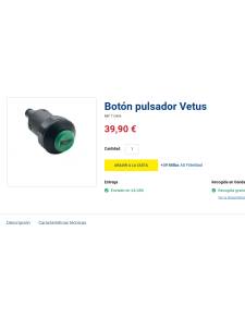 Botón pulsador Vetus CLAXON