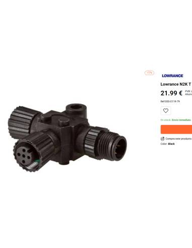 Lowrance N2K T RD NMEA 2000 T-Conector