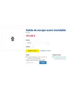 Salida de escape acero inoxidable tubo 45 2