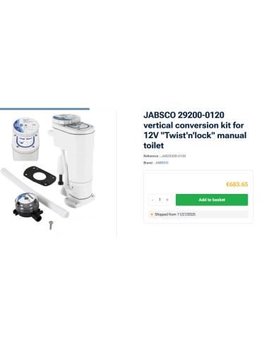 JABSCO 29200-0240 conversor inodoro en...